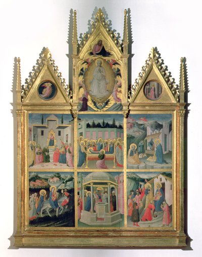 Scenes from the Life of Christ and of the Virgin, polyptych by Mariotto di Cristofano